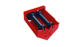 Tin receiver with rollers