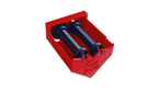 Tin receiver with rollers