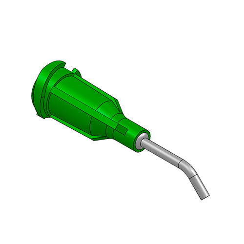 NEEDLE 0.838 MM X 1/2" BENT 45 DEG GREEN